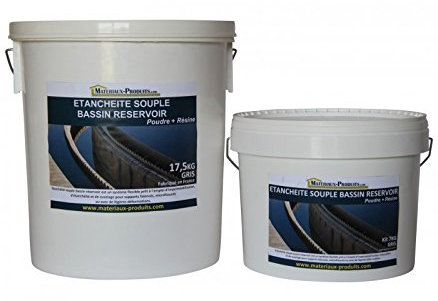 MATPRO - Étanchéité Souple Bassin Réservoir - Mortier Flexible d'Imperméabilisation, d'Étanchéité & de Cuvelage - pour Béton, Pierre, Carrelage - Blanc - 35Kg