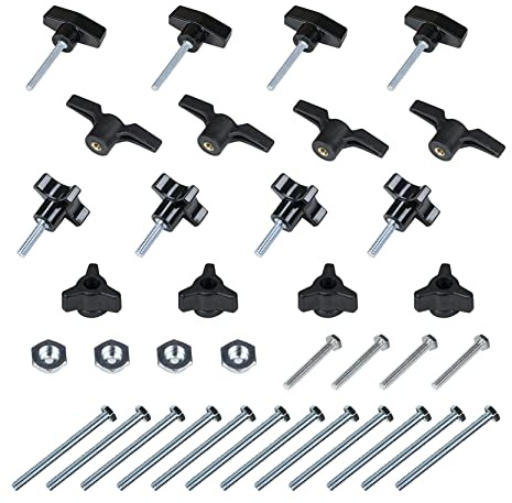 POWERTEC 71130 Pro-Serie Holzbearbeitungsvorrichtungen und Beschläge Hardware-Kit | 36-teiliges Set