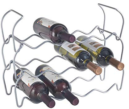 Metaltex Wine Bar 12 - Set 3 Portabottiglie Impilabili - (383212), 44 X 15 X 13 Cm