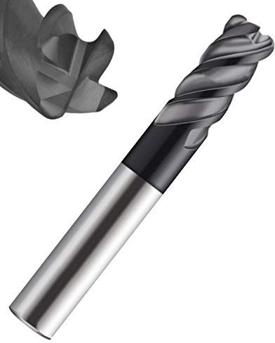 Corintian VHM Torusfräser Ecken Radius Schaftfräser 4 Zähne - AlTiN Beschichtung, Ø 3-10mm, Werkzeugbau und Formenbau, Umfangfräsen, Kopierfräsen, freier Hals - Ø 10 R0,5