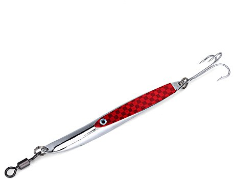 Bass Jig K?der Harter L?ffel Metall Angelk?der f¨¹r Salzwasser und S¨¹?wasserfischen 56g Rot