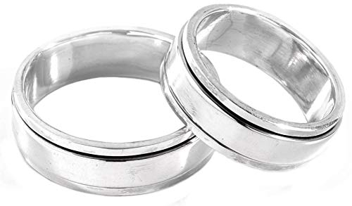 Windalf Drehring ASARI 7 mm Partner Ring 925 Sterlingsilber (Silber, 50 (15.9))