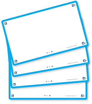 Oxford 400133888 - Tarjetas flash (80 unidades, 7,5 x 12,5 cm), color blanco
