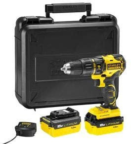 Stanley Fatmax MCD628M2K - Taladro de percusión inalámbrico sin escobillas (18 V, 4 x 2 Ah)