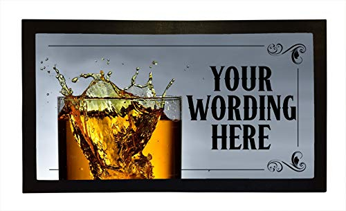 Bang Tidy Clothing Personalised Bar Runner Mat - Novelty Beer Gifts for Home Pubs Bars - Add Your Text - Rum & Coke