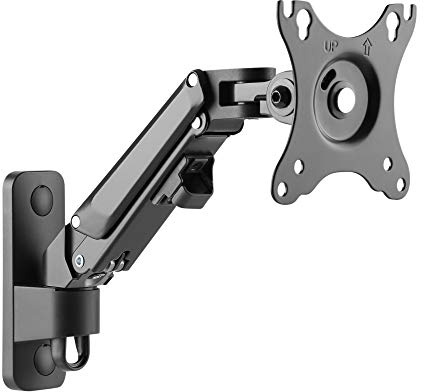 RICOO Monitor Wandhalterung Arm S4311 mit Gasdruckfeder höhenverstellbar Bildschirmhalterung Arme für 13-27 Zoll schwenkbar neigbar Monitorhalter VESA 75 & 100