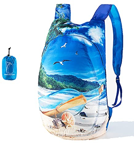 Abcsea 1 Stück Faltbarer Leichter Rucksack Tagesrucksack, Kleiner Ultraleichter Faltbarer Rucksack, Wasserfester Wanderrucksack, Outdoor Packbarer Reiserucksack Wasserdicht - Flaschen-Geheimnis