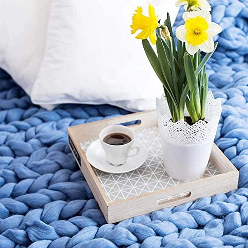 Grob Gestrickte Kuscheldecke,Armstrick-Decke, Hand Grob Gestrickt,warm, klobige Handgemachte Baumwolldecke, weiche Haustierbett-Stuhl-Matten-Teppich,Wohnkultur-Decke, für Schlafzimmer, Wohnzimmer