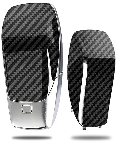 Kohlefaser Textur Schlüsselgehäuse Fob Batterieabdeckung Kohlefaser Schlüsselabdeckung Kompatibel mit Mercedes Benz E Klasse 2017 S 2018