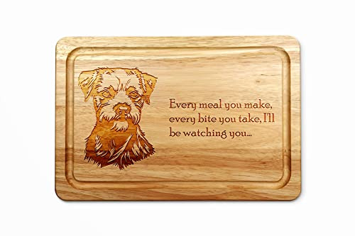 Personalised Border Terrier Chopping Board 30cm x 20cm
