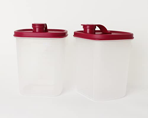 TUPPERWARE Erfrischer 2X 1,0L Weinrot Kühlschrank, Saftkanne, Milchkanne + Kugelschreiber