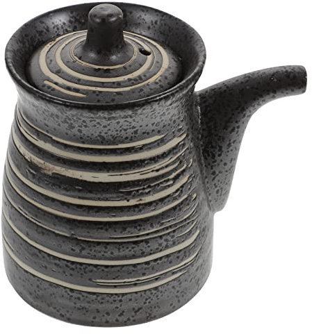 Healeved 1pc Ceramic Vinegar Bottle Elegant Condiment Dispenser for Soy Sauce Sushi for Kitchen Use Unique Design Sturdy and for