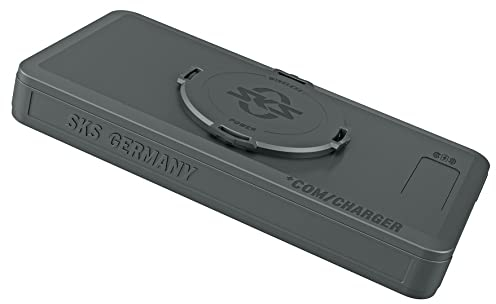 SKS GERMANY +COM/Charger 10.000 mAh Powerbank mit induktiver Ladefunktion zur Montage am COMPIT-System (Fast Charging Funktion, Ladestandsanzeige, USB-A (Ausgang) & USB-C (EIN- und Ausgang)), schwarz