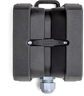 4-fach Gummi Schuko Kupplung IP44 vollgummi schuko Kupplung mit Abdeckkappen wasserdicht feuchtraum aussen schukostecker IP44 (4-fach Gummi Steckdose)