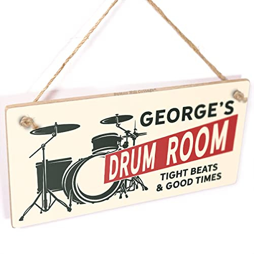 Personalised Drum Room Sign, Tight Beats Good Times | Drum room marker for practice spaces and studios