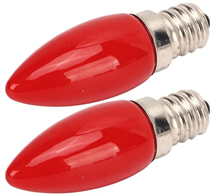 KENANLAN LED Kandelaberbirne, 2 Stück E12 4LEDS SMD2835 Kandelaberbirne 220V 1,5W Glas Kronleuchter Glühbirne Kerzenbirne Deckenwandleuchte