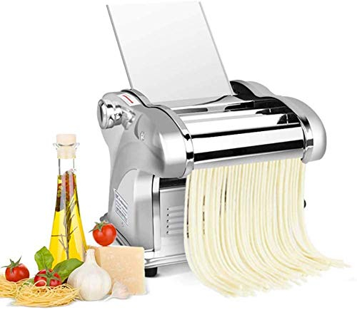 Máquina para hacer pasta, máquina eléctrica de prensa de fideos de 110 V, máquina para hacer pasta de espagueti, cortador de masa de acero inoxidable, albóndigas, fideos con rodillo, máquina para hac