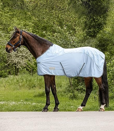Waldhausen Regen-Fliegendecke Protect, hellblau/Nachtblau, 155 cm