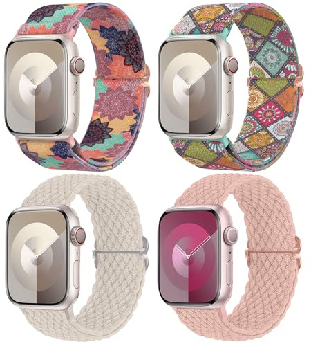Delidigi Geflochtenes Armband Kompatibel mit Apple Watch 40mm 41mm 38mm 44mm 45mm 46mm 42mm 49mm, Verstellbar Elastisches Nylon Armband für iWatch Ultra 3 2 1, SE 3 2 1, Series 11 10 9 8 7 6 5 4 3 2 1