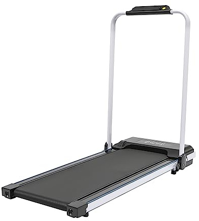 500W Elektrisches Laufband für Zuhause Heimtrainer Klappbar Running Walking Pad 0.8-10Km/h mit LED-Anzeige Mini Walking Pad für Zuhause und Büro (Schwarz)