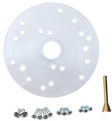 Veemoon Router Plate Base for Router Acrylic Material Pre-drilled Brass Alignment Pin Screws