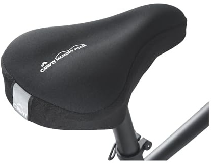 Crivit Sattelbezug Memory-Foam-Sattelbezug mit Anti-Rutsch-Unterseite (für MTB und Trekking-Bike-Sättel)