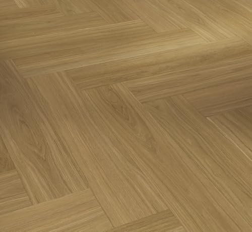 Parador Designboden Vinyl Trendtime 3 Eiche Oxford karamellbraun Seidenmatte Struktur Fischgrät 4-seitige Fase