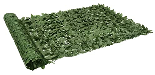 ZEYUAN Balkon-Sichtschutz mit Dunkelgrünen Blättern 300x150 cm, Balkonsichtschutz, Windschutz Balkon, Windschutz Terrasse, Balkonverkleidung, Sichtschutz Garten - 3216424