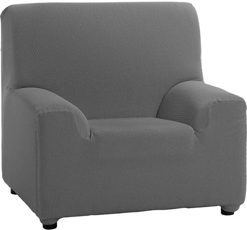 ECOMMERC3 Sofaüberwurf für 1 Sitzer - Farbe Grau - rutschfest und super verstellbar, 100% Made in Spain