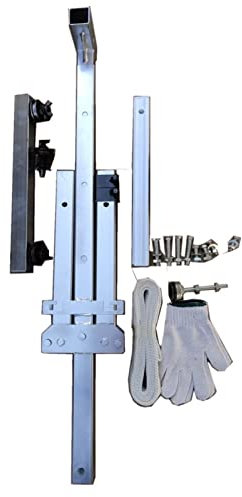 WYRMB Herramienta de elevación de CA para instalación de Unidad Externa de Aire Acondicionado, Soporte + Juego de cabrestante Manual, grúa de elevación Plegable de Giro Lateral