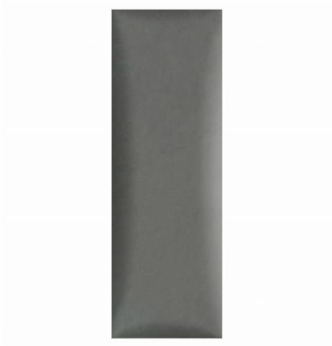 MG Design Polsterpaneel 30 x 90 cm in Grau – 3D Wandkissen fürs Bettkopfteil & Wanddeko, ohne Bohren, geräuschmindernd, samtig-weich mit dezentem Schimmer
