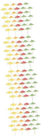 Amosfun 160piezas Palos para Cócteles Sombrilla Decoraciones para Bebidas De Verano Accesorios y Aperitivos