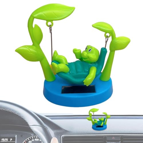 yanzisura Schwingende Schildkröte-Autoverzierung, Auto-Schildkrötenverzierung für Armaturenbrett,Solar schwingende Schildkrötenverzierung - Auto-Innendekoration, niedliche