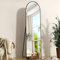 Dee.Romg Miroir pleine longueur, arqué, grand sur pied, montage mural, penché, miroir de sol, miroir de courtoisie intégral, 50 x 110 cm, noir