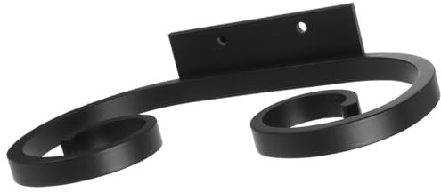 PRETYZOOM Soporte Colgante para Copas De Vino Negro Sin Perforación, Aluminio, Capacidad Alta, para Cocina o Bar, 2 Copas, Estante Organizador De Pared