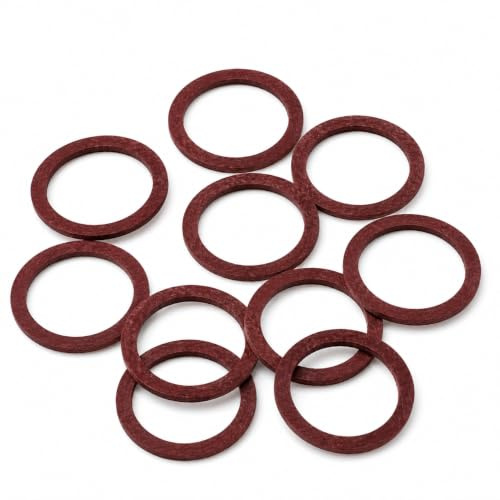1/2 Inch Hard Red Fibre Plumbing Sealing Washers, Pack of 10 | Sealing washers for compatible plumbing