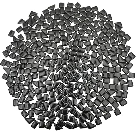 500g Kristallglas Mosaikfliesen, Glasmosaikstücke für Handwerk, Unregelmäßige Mosaikstücke für Heimdekoration oder DIY-Handwerk, Mosaikherstellung Zubehör. (Schwarz)