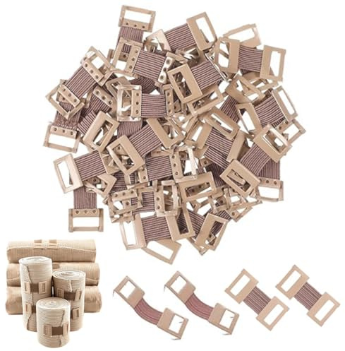 ZORTVUL 60 Pièces Clips Élastiques En Métal - Clips Élastiques En Métal, Elastique Bandage Wrap Stretch Métal Clips Remplacement Attache Fixation Pinces Crochets,Pour Différents Types De Banda