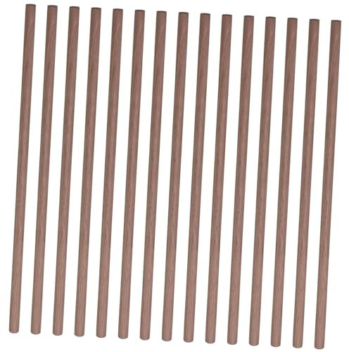 Operitacx 24pcs Black Walnut Wood Dowels 10mm Diameter 30cm Length Wooden Sticks for Crafts and DIY Cake Decorations Suitable for Crafting and Home Projects