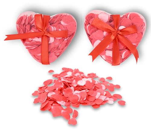 damaloo Lot de 2 confettis de bain en forme de cœur - Confettis de bain en forme de cœur - Kit de bien-être pour femme - Cadeau de Saint-Valentin - Confettis en forme de cœur - SPA - Additif de bain