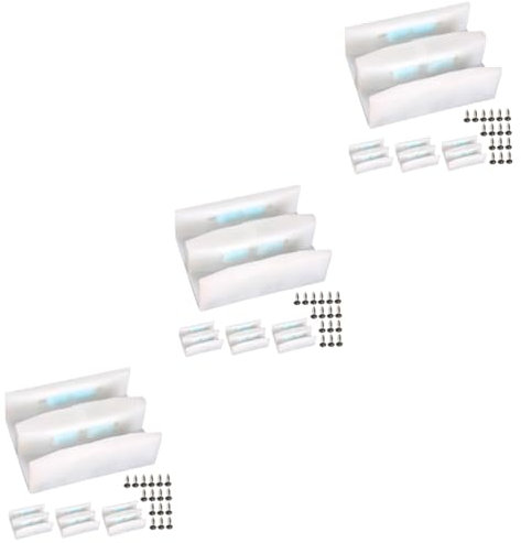 DOITOOL 12 Set Di Pannelli Di Arresto Scorrevoli Ganci Per Porte Scorrevoli Kit Per Porte Scorrevoli Paraurti Fermaporta Per Doccia Fermaporta Morsetti Per Falegnameria Clip Per