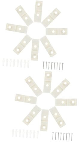 MAGICLULU 2 Set Gancio di Sicurezza Perline Panneggio Riutilizzabile Nero Tapparelle Avvolgibili Rulli Ganci per Tende Clip per Appendere Le Tende ABS Bianca 8 Pezzi*2