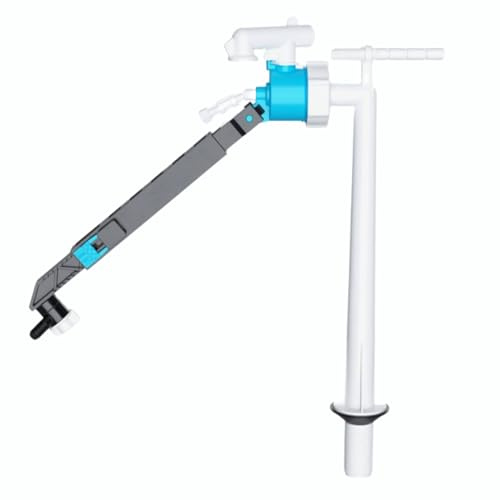 Hulthor Universal Toilet Fill Valve – Quiet Refill, Adjustable Float Arm, Bottom & Side Entry Options, 1/2 Inlet Compatible (Bottom Entry)