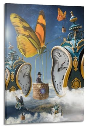 KANGZENG Salvador Dali Malerwerke (Zahlen, abstrakte Uhr), Kunstposter, Leinwand, Wandkunstdruck, Foto, Bild, Gemälde, Raumdekoration, Heimdekoration, 40 x 60 cm