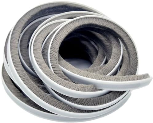 Unikicool Burlete Cepillo,Burlete Puerta,Junta de Cepillo autoadhesiva para Ventana,Aislante Térmico,Antipolvo,Antiinsectos,Insonorizado,para Anti Frío,Aislante,Ruido y Colisión