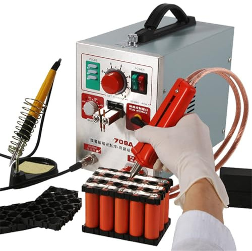 Portable Battery Spot Welder, Pulse Spot Welding Machine & Soldering Station, Pulse Welding Machine for Battery Pack 18650 14500 Lithium Batteries