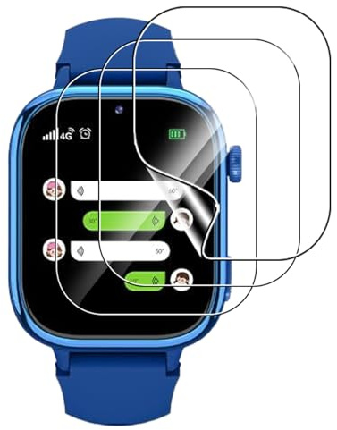 NUCNOK 3 Pack Protector Pantalla para Sanorum Smartwatch T40 (1,83 Pulgadas),Hidrogel Film HD Transparente Flexible Película,Cobertura Completa,Sin Burbujas,Antiarañazos