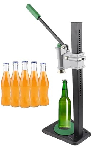 MObyat Manual Capping Machine, Bottle Capper Wine Bottle Cap Pressing Machine, Bottle Height 100-500mm, Applicable Bottle Cap 26mm-29mm, Crown Bottle Caps For Beer, Oil Bottles, Soda Drinks, Etc.