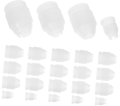DECORNIJIA 24pcs Cake Nozzle Converters with Coupler Adapters for Piping Bags Versatile Kitchen Tool for Cookie and Cream Cake Decorating Easy Attach and Construction