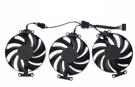 Ventilateur de carte graphique 75 mm T128015BU, compatible avec ASUS, Prime GeForce, RTX 4070 et RTX 4060 Ti SUPER OC Edition(Left fan)